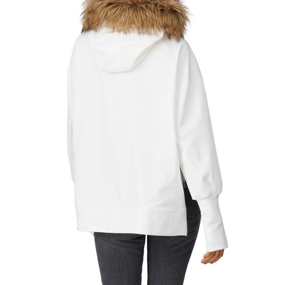 KF/KaufmanFranco Collective White Cropped Faux Fur Collar Jacket XS - Picture 2 of 14